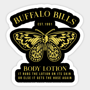 Buffalo Bill's Body Lotion Yellow Vintage Sticker